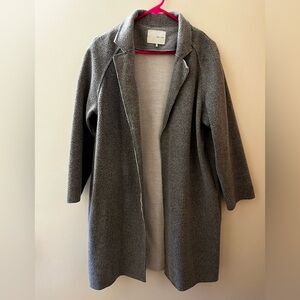 OAK + FORT Gray Wool Blend Coat
